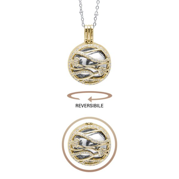 For You Jewels - Chiama Angeli Reversibile Cuori Dorati