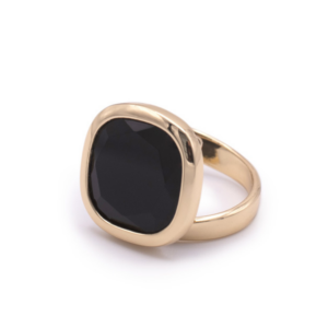 Aquaforte - Anello Mignon Quadrato Nero